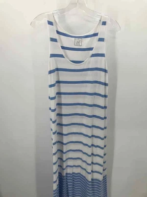 $49.99 • Buy Pre-Owned Island Company White Size Small Stripe Maxi Sleeveless Dress
