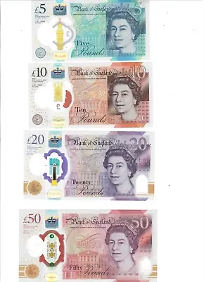 £85 British Pounds Total £5+ £10 £20 £50 England Notes Q.e.ii Real Currency • $170