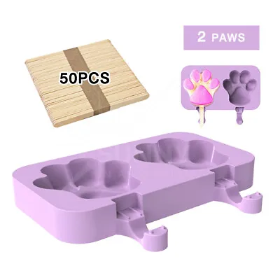 $9.95 • Buy Cute Silicone Frozen Ice Cream Mold Juice Popsicle Maker Ice Lolly Mould Kids