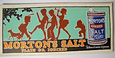 Vintage Morton Salt When It Rains It Pours Ink Blotter • $16