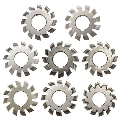 8pcs Involute Gear Cutters Module PA20 Bore 16mm M0.8 #1-8 HSS Gear Cutting Tool • £61.37