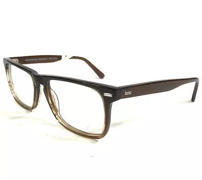 Morgenthal Frederics Eyeglasses Frames 876 NEWMAN Brown Fade Square 53-17-140 • $69.99