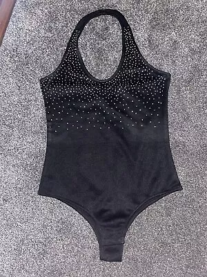 Blue Vanilla Black Diamante Bodysuit • £4.99