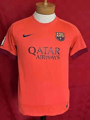 Peach 2014 FCB Barcelona Nike Kit Jersey Soccer Football Blank Youth XL Kids • $16.25