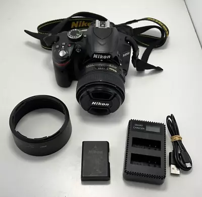 NIKON D3200 DSLR With AF-S Nikkor 50mm F/1.8G Lens • $429