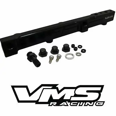 VMS RACING BLACK FUEL RAIL FOR HONDA H22 And H23 MOTOR PRELUDE ACCORD • $99.95