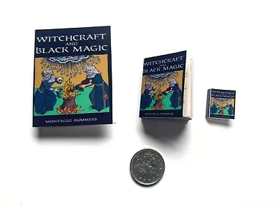  Miniature Books / Witchcraft & Black Magic / 1/12 1/6 & 1/4 Scale Dolls Books • £7.50