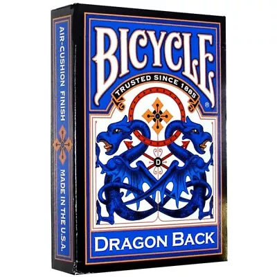 Bicycle Vintage DRAGON BACK BLUE Playing Cards Mirror Design Include Double Back • $7