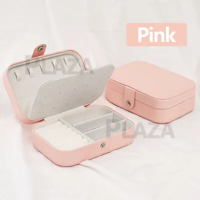 Portable Jewelry Box Leather Organizer Travel Jewellery Ornaments Storage Case A • $12.85