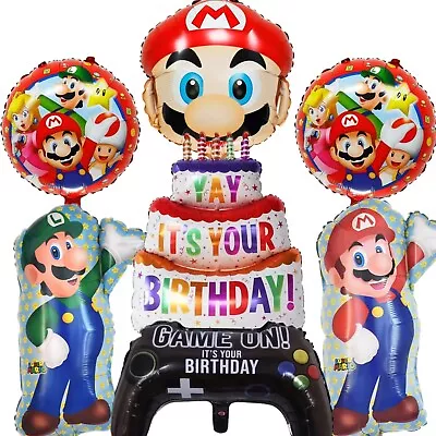 Super Mario Bros Peach Princess Birthday Party Foil Balloon Bouquet  Birthday • $12.99