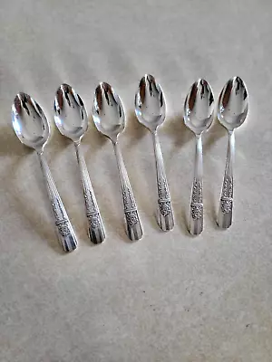 Vintage Matching Set Of 6 Silverplate Dessert Spoons-wm. A. Rogers • $9.99