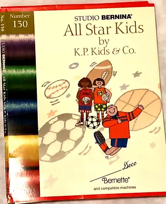 Studio Bernina Embroidery Design Card #130  ALL STAR KIDS  By KP Kids & Co. • $15.30