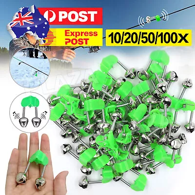 10-100x Night Fishing Twin Ring Light Bite Alarm Bells LED Outdoor Clip Rod Tip • $4.95