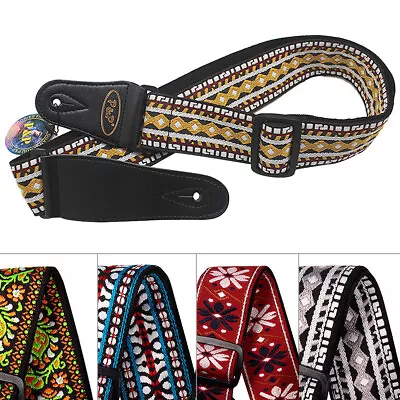 $16.68 • Buy Vintage Flowers Guitar Strap Replacement Adjustable Belt Acoustic Electric Bass