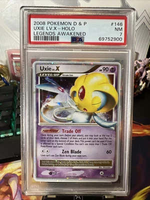 $30 • Buy PSA NM 7 Pokemon 2008 D&p Legends Awakened Holo Uxie Lv.x #146