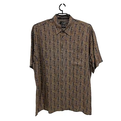 J. Ferrar Men's Big And Tall Short Sleeve Collared Button Up Shirt Size XLT • $19.89