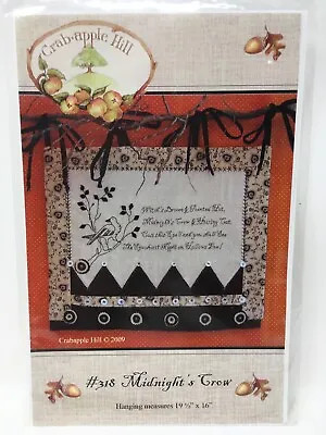 Crab Apple Hill Quilt Pattern #318 'Midnight's Crow' By Meg Hawkey Halloween NEW • $10