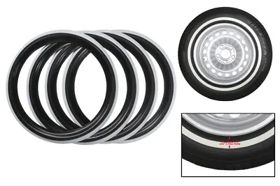 R15 RIM Add-On Black White Wall Portawalls FIT FOR VW BUG Beetle COX • $115.50