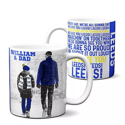 £12.95 • Buy Personalised Leeds Mug Football Fan Cup Father & Son Birthday Dad Gift FSM31