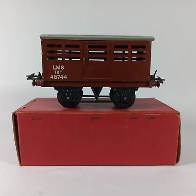 Hornby Trains No.1 LMS Cattle Truck. O Gauge. Tinplate. Excellent Condition. • £7.99