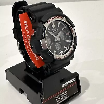 Casio G-Shock Men's Solar World Time Black Resin 50mm Watch GAS100-1A • $100.77