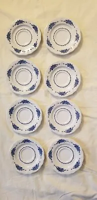 Vintage Blue White Mayhill Federalist Ironstone 6  Saucer. 8 Piece. • $56