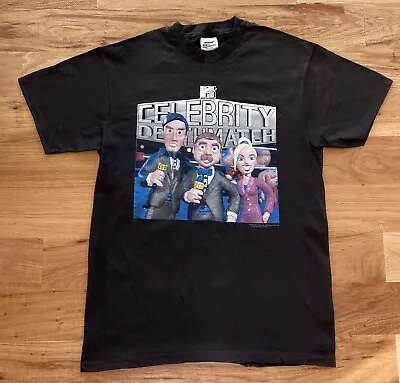 NOS Celebrity Deathmatch Death Match MTV Vintage 90's T-Shirt 1998 Announcers M • $39.99