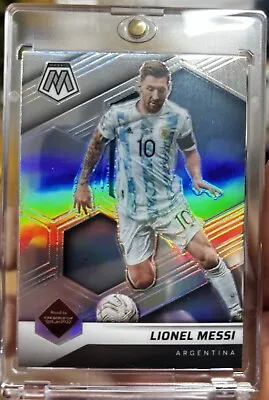 Lionel Messi Argentina 2021-22 Panini SILVER Mosaic Road To FIFA World Cup • £35