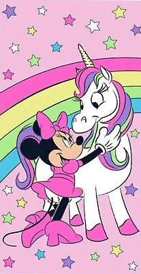 Minnie Mouse Unicorn Beach Towel Measures 27 X 54 Inches • $16.95