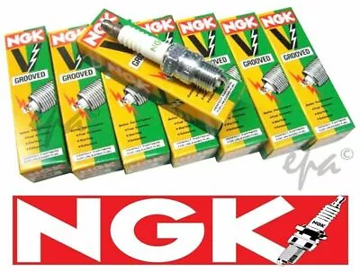 NGK Spark Plugs 'V' Groove For Ford Cleveland V8 302 351 • $59.50