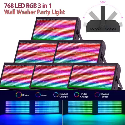 U`KING 768LED RGB Wall Washer Party Light Strobe DMX Stage Effect Beam Lighting • $289.99