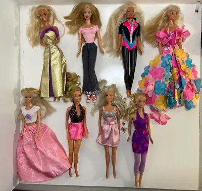 Vintage Mattel 90s/70s Barbie Doll Lot Of 8 Dolls Blonde • $25