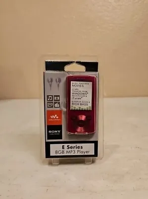 New Sealed Sony Walkman NWZ-E364 Red (8 GB) Digital Media Player  • $110