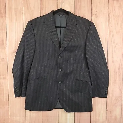 Vitale Barberis Canonico Super 120s Wool Blazer Jacket Mens Sz Medium Pin Stripe • $52.11