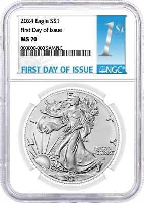 2024 $1 Silver Eagle NGC MS70 First Day Of Issue 1st Label • $62