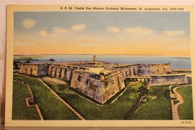 $0.50 • Buy Florida FL St Augustine San Marcos Castle National Monument Postcard Old Vintage