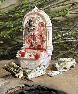 Dollhouse Miniature Spooky Fountain Perfect For Haunted Witch Wizard Dollhous • $20