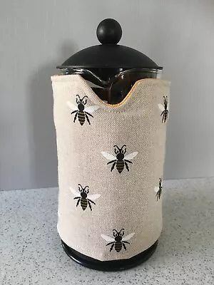 Handmade Cafetiere Cosy CoverBeige Bees Coffee Cozy800mlmedium • £10.50