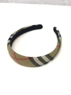 Beige Tartan Nova Check Headband Hair Band • £19.20