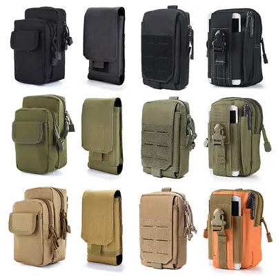 Universal Tactical Military Molle Cell Phone Holster Pouch Waist Pack Belt Bag • $8.99