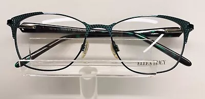 Ellen Tracy Amsterdam Eyeglass Frame Green 52mm Authentic With Case • $129