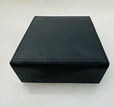 Pottery Barn Colby Leather Travel Box Jewelry Box Black Leather New • $22.95