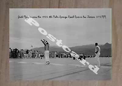 Historic Jack McAfee Wins The 1955 Palm Springs RR Ferrari 375 MM Postcard • $6