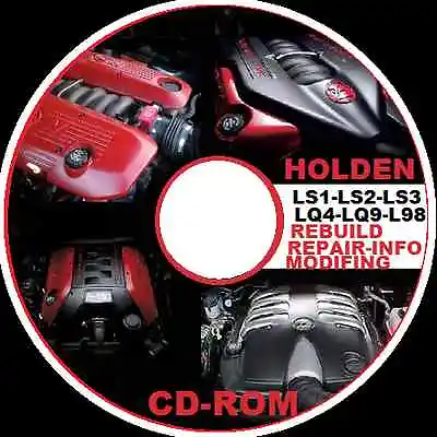 Holden V8 Ls1 Ls2 Ls3 L98 L77 Lq9 Lsa V8 Engine Rebuildrepairmodifing  Cdrom • $14.95