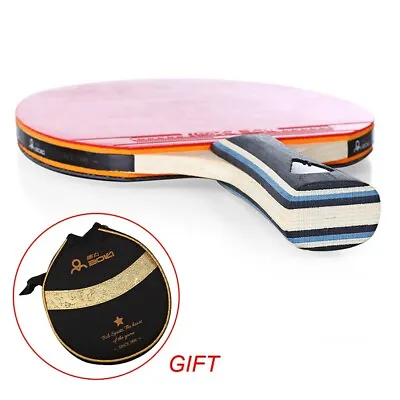 $16.10 • Buy 1 X Strong Spin Table Tennis Racket 7 Ply Wood Ping Pong Bat Paddle Long Handle