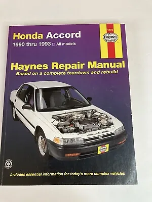 Haynes Repair Manual 42012: Honda Accord 1990 - 1993 • $9.95