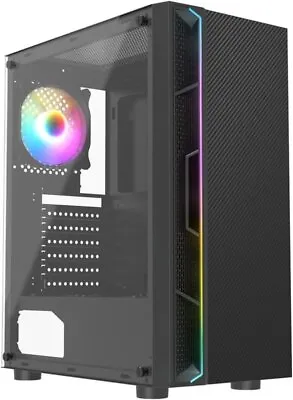 CiT Galaxy Mid-Tower Windowed Black PC Gaming Case • £39.40