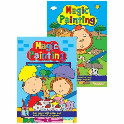 Magic Painting Book - A4 Colouring Children No Mess Just Use Water Single Book • £2.79