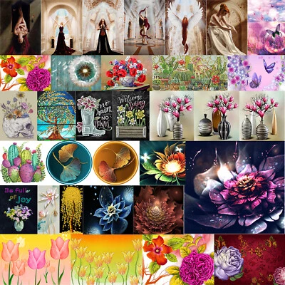 $8.93 • Buy Full Round Drill Picture DIY Flower 5D Mosaic Craft Diamond Painting Poster