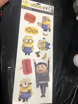 MINIONS THE RISE OF GRU Wall Stickers  10 Wall Decals Autocollants New • $9.97